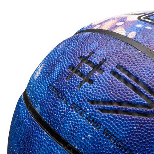 Piłka koszykowa Meteor Fluo niebieski/biały 7