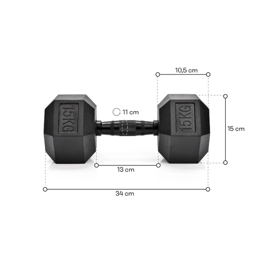 Meteor Hexagonal Dumbbell 15 kg