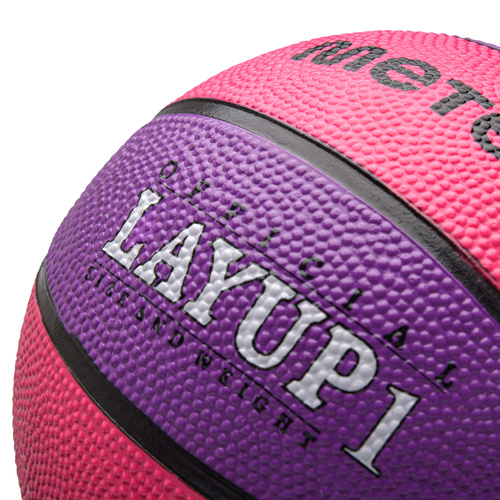 Piłka do koszykówki Meteor Layup 1 różowy/fioletowy