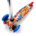 Hulajnoga trójkołowa z kółkami led Meteor Tucan Graffiti