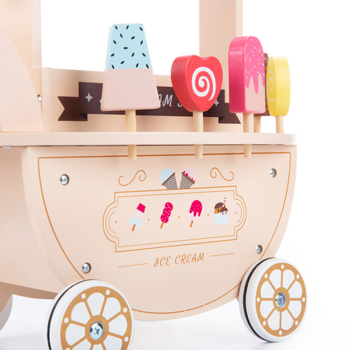 Wooden Ice Cream Cart beige