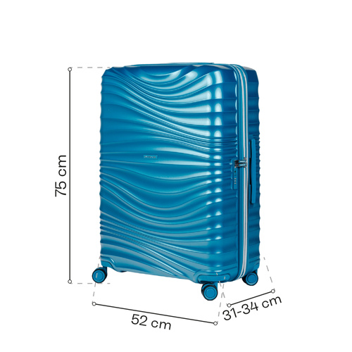 Large case SwissBags Cruise 75 cm turquoise