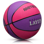 Piłka do koszykówki Meteor Layup 4 różowy/fioletowy