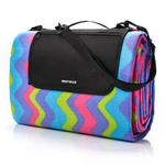 Picnic Blanket Meteor 2XL 200x200 cm Zigzag Multicolor