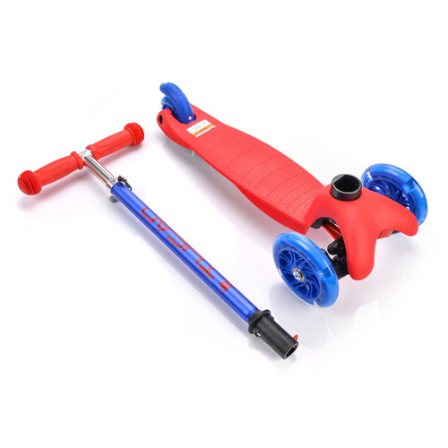 METEOR SCOOTER THREE-WHEEL WITH LED WHEELS red - blue