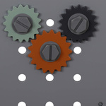 Wooden tool bench with accessories