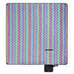Picnic Blanket Meteor  2XL 200x200 cm Zigzag Multicolor
