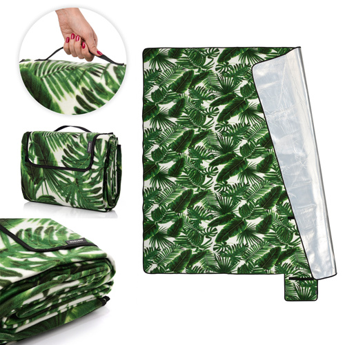 Picnic Blanket Meteor 2XL 200x200 cm leafs