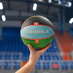 Piłka do koszykówki Meteor Dribble niebieski/zielony