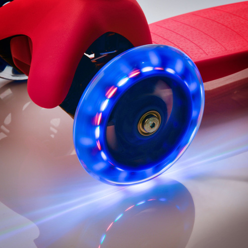 METEOR SCOOTER THREE-WHEEL WITH LED WHEELS red - blue