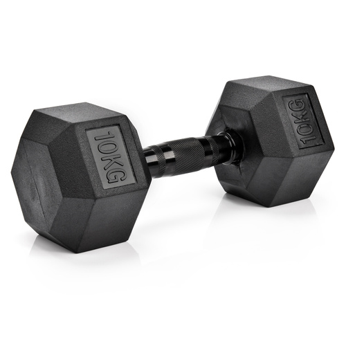 Hantel heksagonalny gumowany Meteor 10kg