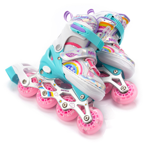 Rolki 4w1 Meteor dla dzieci M 34-37 Rainbow