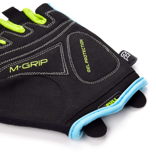 Rękawiczki rowerowe Meteor Gel GX38 M niebiesko-zielony