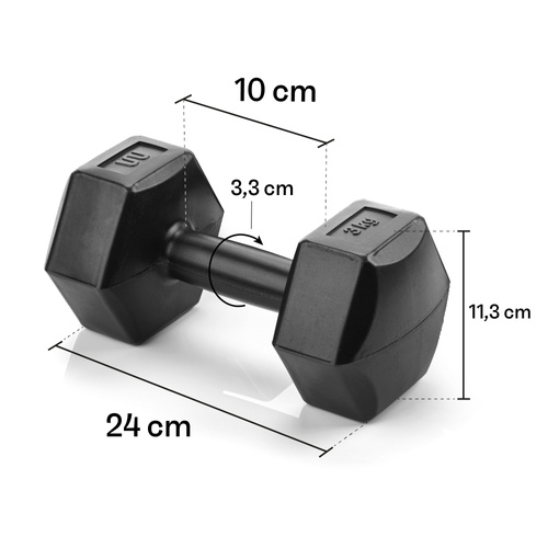 Zestaw hantli cementowych 2x3 kg Meteor