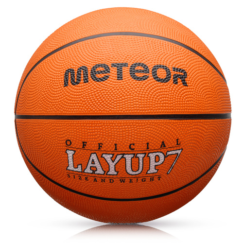 Piłka do koszykówki Meteor Layup 7 pomarańczowy