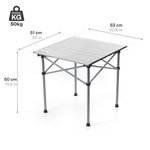 Meteor Bankada folding table silver