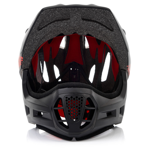Full-face bicycle helmet Meteor Lupus S 48-52 cm black/red