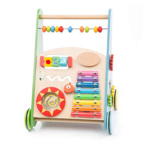 Wooden manipulative walker