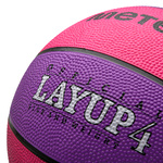 Piłka do koszykówki Meteor Layup 4 różowy/fioletowy