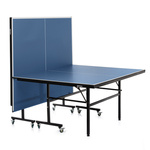 Zestaw stół do tenisa stołowego Meteor niebieski plus siatka rollnet, 2 rakietki, 3 piłeczki