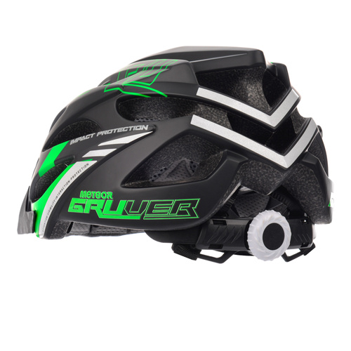 Meteor cycling helmet Gruver S 52-56 cm black/green
