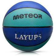 Piłka do koszykówki Meteor Layup 5 niebieski
