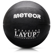 Piłka do koszykówki Meteor Layup 7 czarny