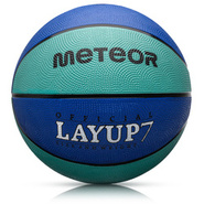 Piłka do koszykówki Meteor Layup 7 niebieski