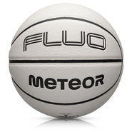 Piłka do koszykówki Meteor Fluo biały/neonowy zielony 7