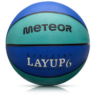 Piłka do koszykówki Meteor Layup 6 niebieski