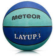 Piłka do koszykówki Meteor Layup 3 niebieski